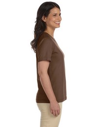 LAT L3587 Women's Combed Ringspun Jersey V-Neck T-Shirt