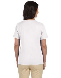 LAT L3587 Women's Combed Ringspun Jersey V-Neck T-Shirt