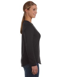 Lat L3761 Women's Lightweight French Terry V Neck Pullover