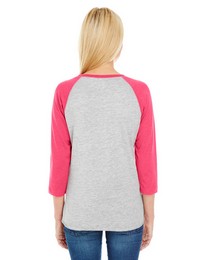 Lat LA3530 Women's Vintage Fine Jersey Baseball T-Shirt