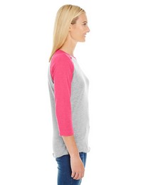 Lat LA3530 Women's Vintage Fine Jersey Baseball T-Shirt