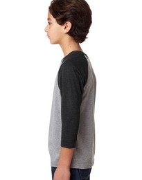 Next Level 3352 Youth CVC 3/4 Sleeve Raglan Tee