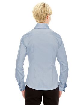 North End 78689 Women's Refine Cotton Royal Oxford Dobby Shirt