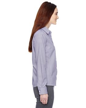 North End 78690 Women's Precise Cotton Dobby Taped Shirt