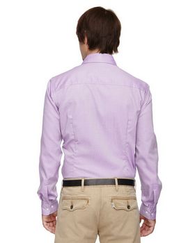 North End 88689 Men's Refine Cotton Royal Oxford Dobby Taped Shirt