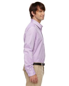 North End 88689 Men's Refine Cotton Royal Oxford Dobby Taped Shirt