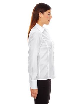 North End 78635 Women's Legacy Wrinkle-Free Jacquard Taped Shirt