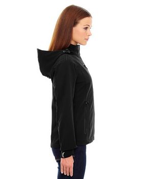 North End 78665 Women's Axis Soft Shell Jacket with Print Graphic Accents