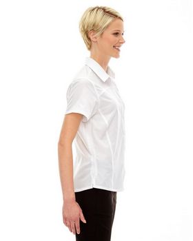 North End 78675 Women's Charge Recycled Polyester Performance Short-Sleeve Shirt