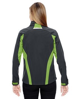 North End 78693 Women's Excursion Soft Shell Jacket with Laser Stitch Accents