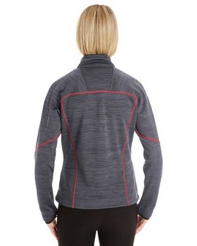 North End 78697 Ladies' Flux Melange Bonded Fleece Jacket