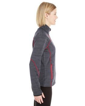 North End 78697 Ladies' Flux Melange Bonded Fleece Jacket