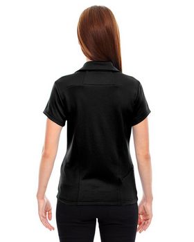 North End 78803 Ladies Exhilarate Coffee Charcoal Performance Polo