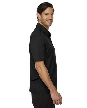 North End 88803 Men's Exhilarate Coffee Charcoal Performance Polo