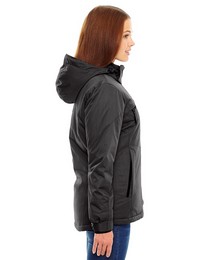 North End 78209 Women's Rivet Textured Twill Insulated Jacket