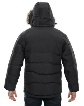 North End 88179 Boreal Men's Down Jacket With Faux Fur Trim