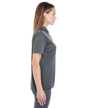 UltraClub 8305L Women's Cool & Dry Elite Mini-Check Jacquard Polo