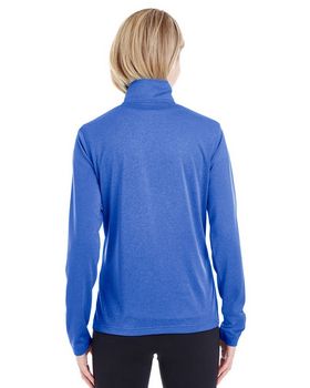 Ultraclub 8618W Ladies Cool & Dry Heathered Performance Quarter-Zip