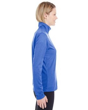 Ultraclub 8618W Ladies Cool & Dry Heathered Performance Quarter-Zip