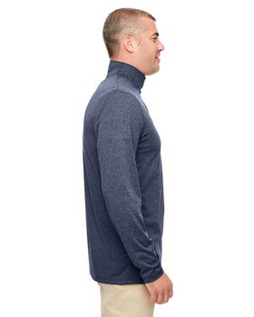 Ultraclub 8618 Men's Cool & Dry Heathered Performance Quarter-Zip