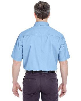 Ultraclub 8965 Men's Short-Sleeve Denim Shirt