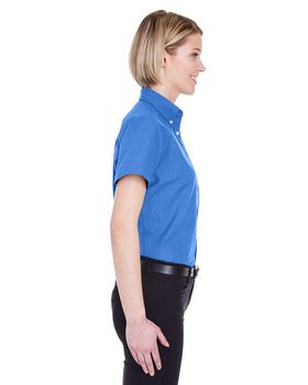 Ultraclub 8973 Women's Short-Sleeve Ladies Oxford Shirt