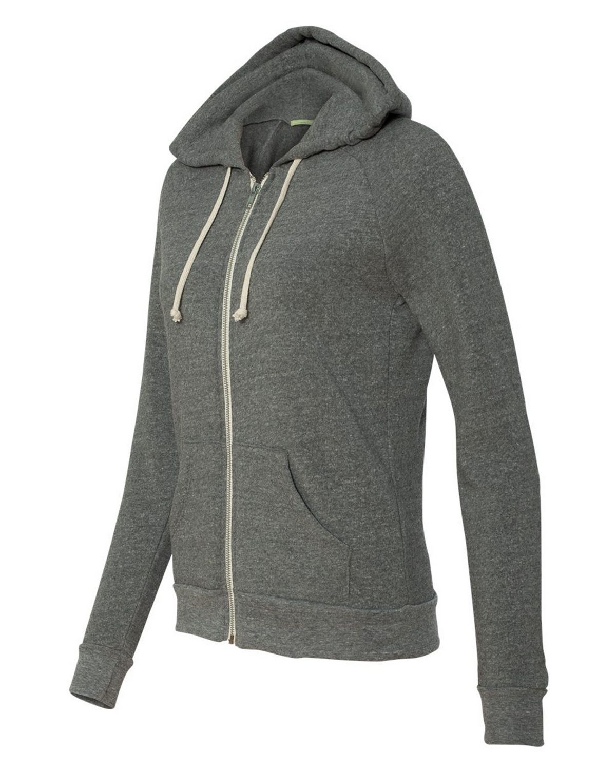 Alternative 9573 EcoFleece Womens Adrian Hooded FullZip Sweatshirt
