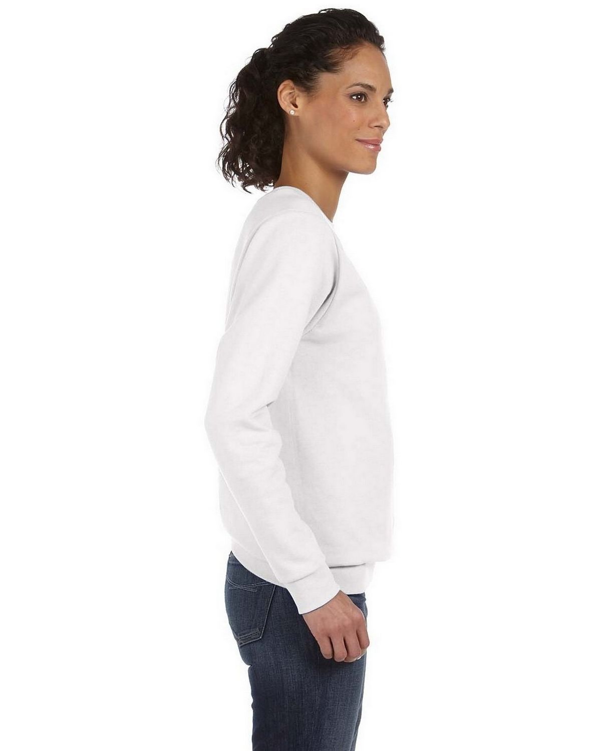 Anvil 71000L Ladies Combed Ringspun Fashion Fleece Crew Neck Sweatshirt ...