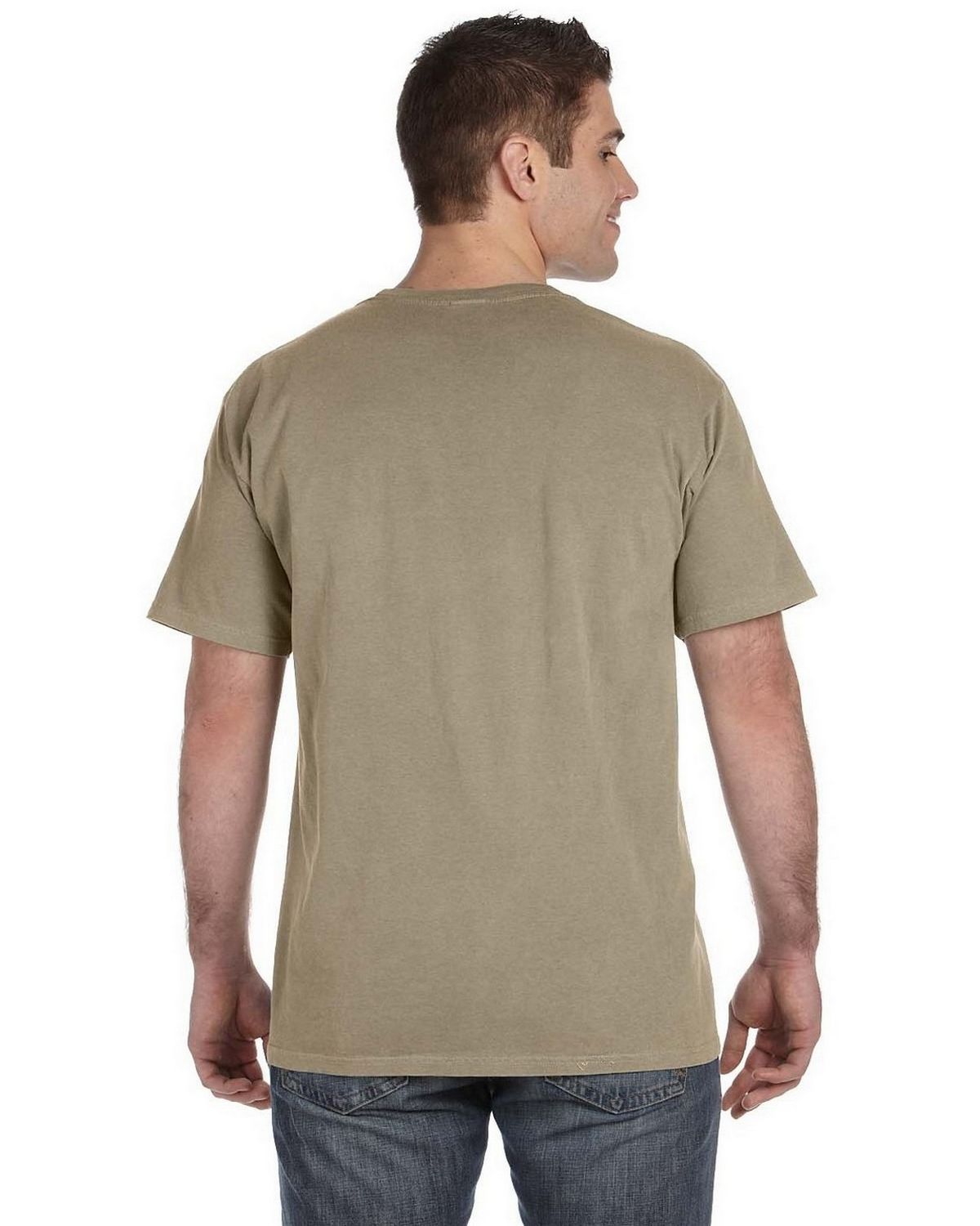 Authentic Pigment 1969P 5.6 oz Ringspun Pocket T-Shirt - ApparelnBags.com