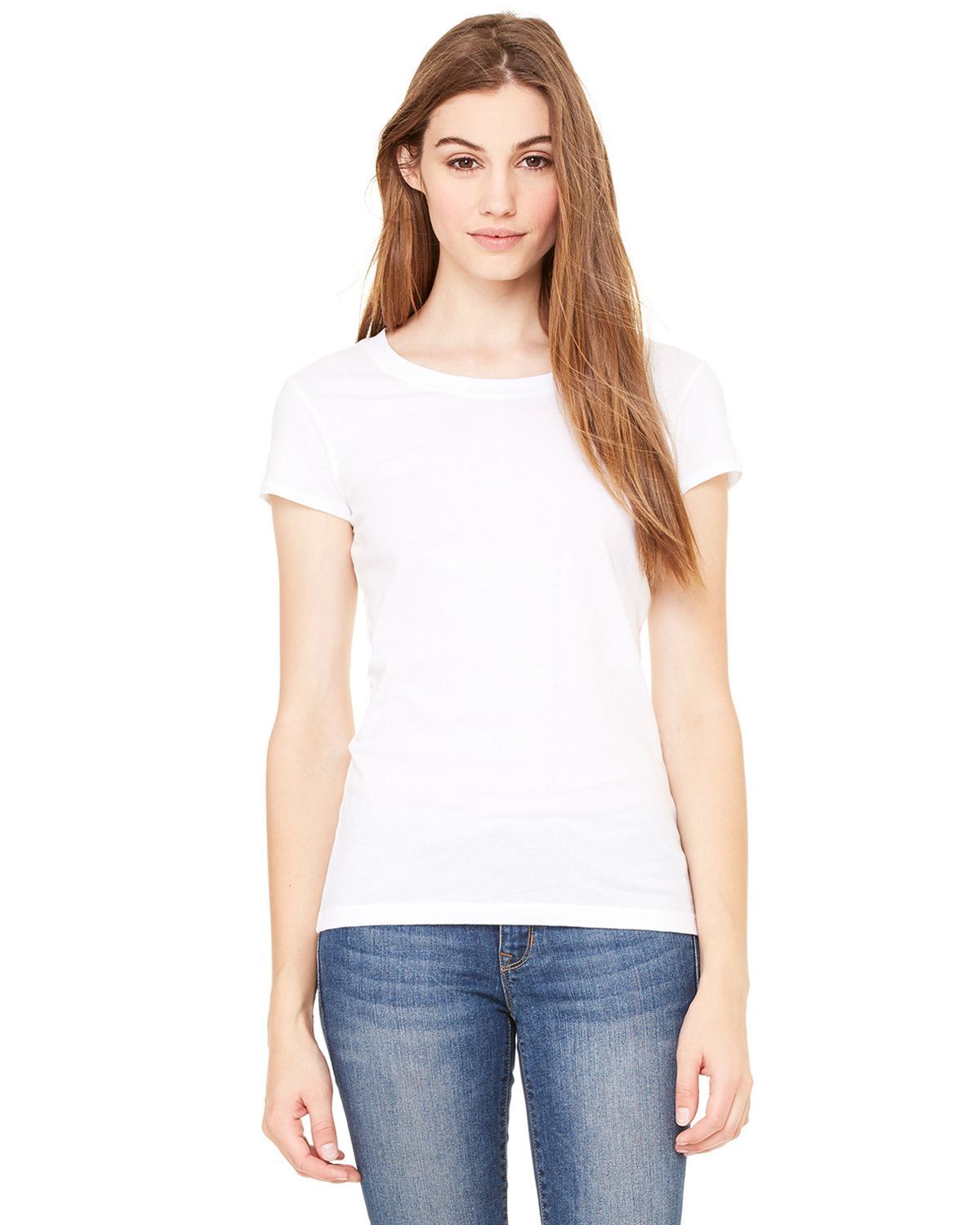 Bella + Canvas B8101 Ladies Marcelle Sheer Jersey Longer-Length T-Shirt ...