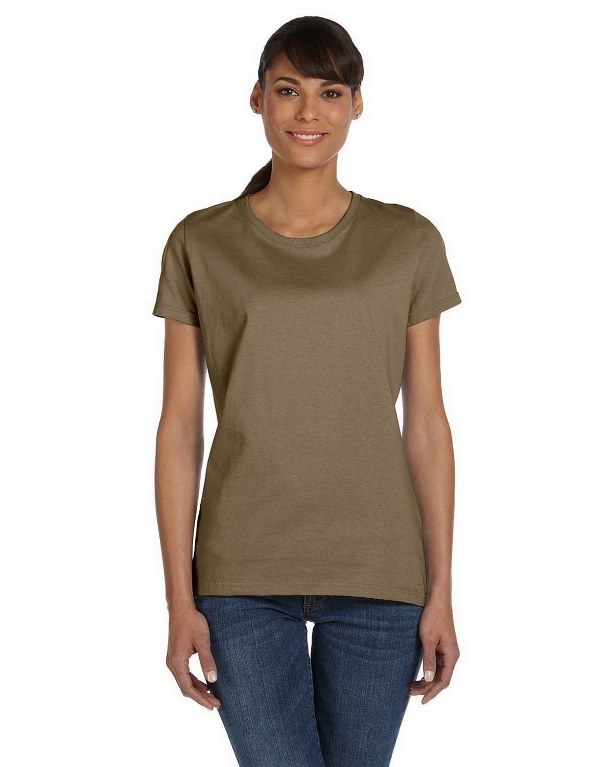 Fruit of the Loom L3930R Ladies 5 oz. 100% Heavy Cotton HD T-Shirt ...