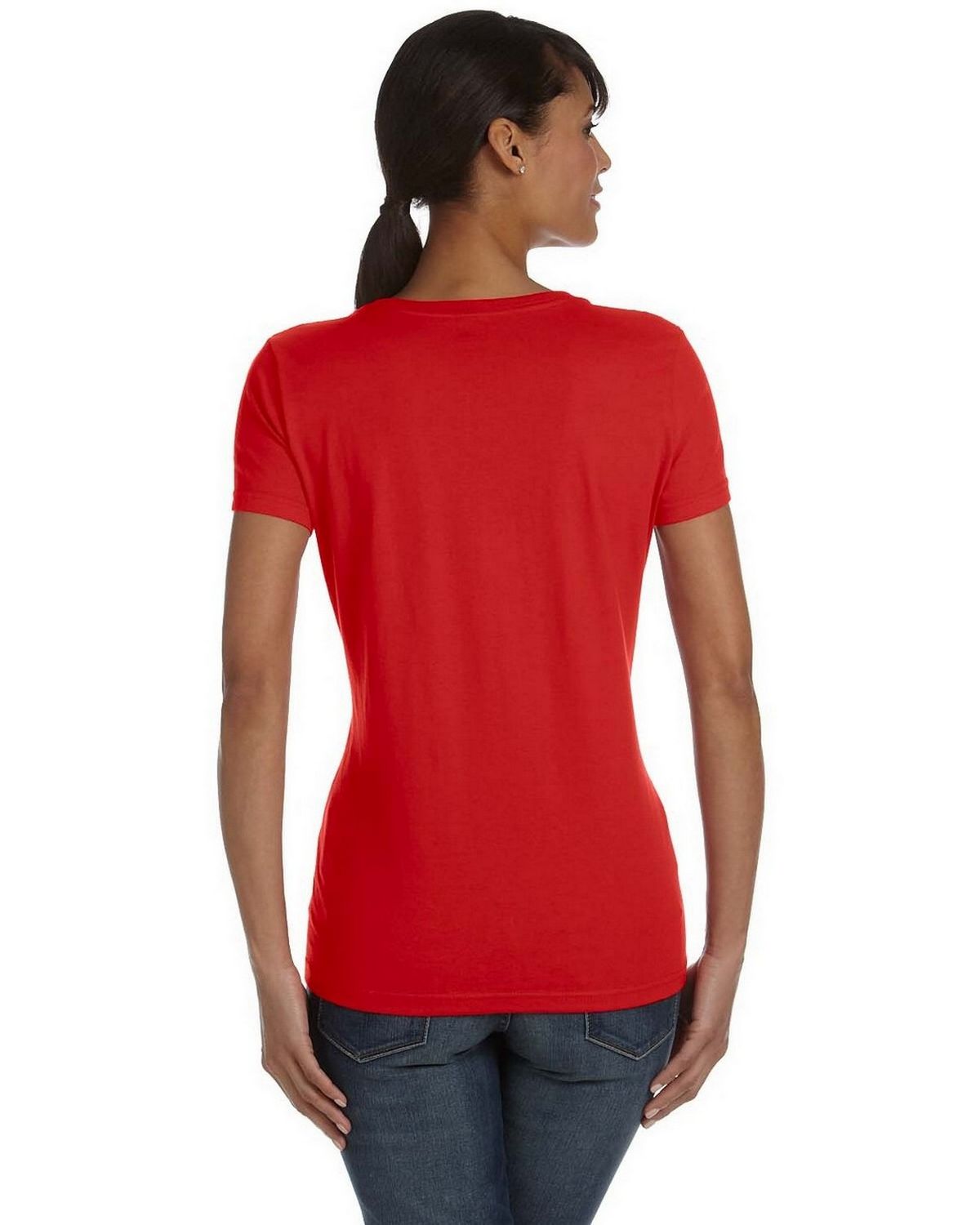 Fruit of the Loom L39VR Ladies 5 oz.; 100 Heavy Cotton HD VNeck T