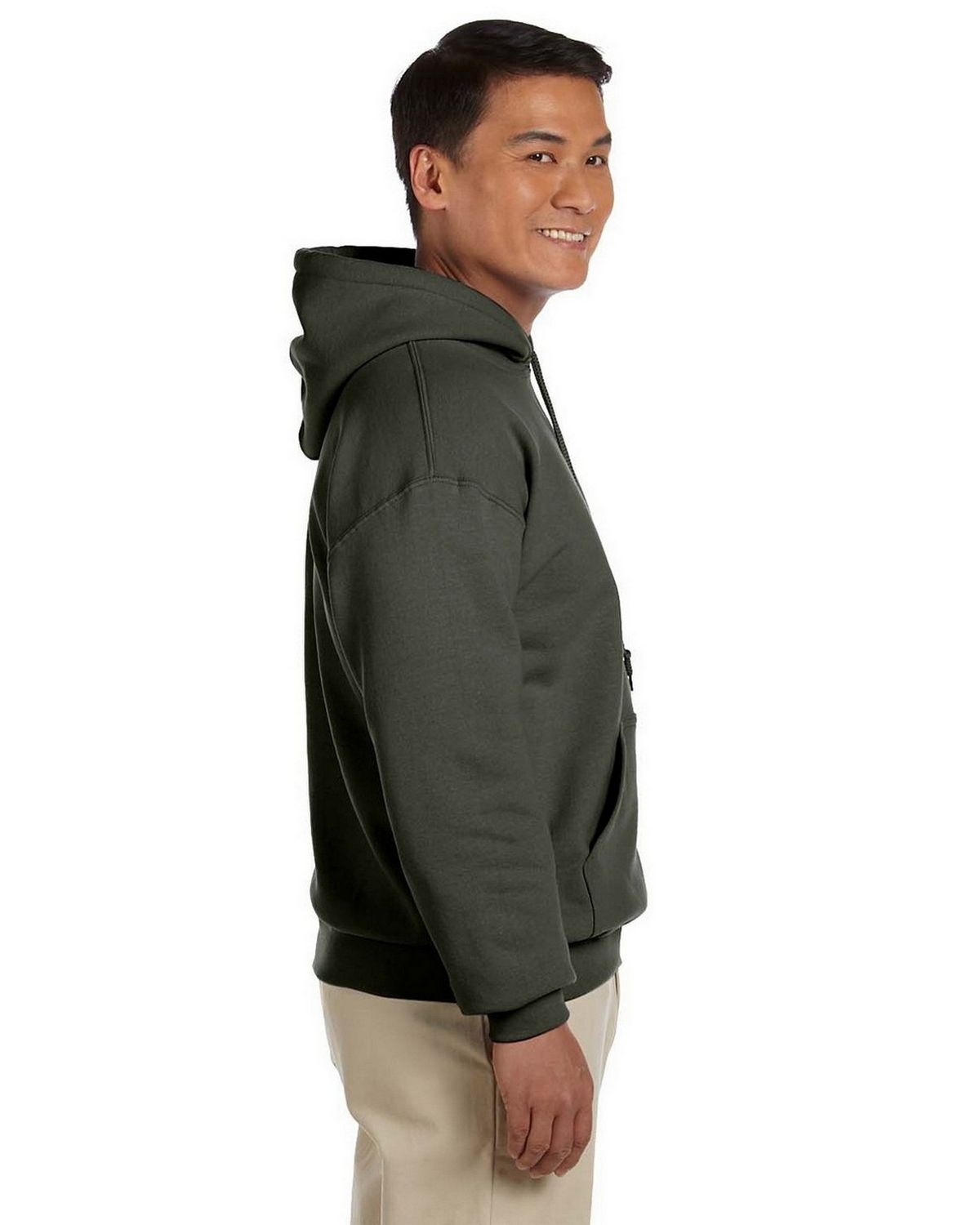 gildan military green hoodie