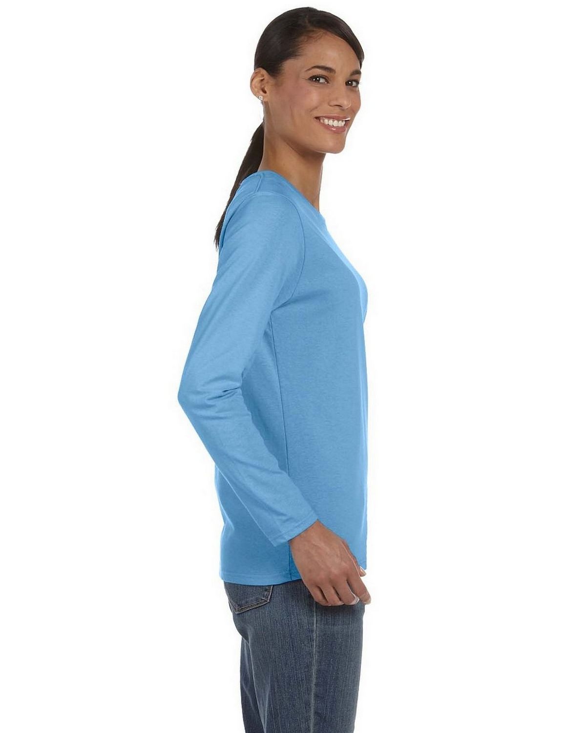 Gildan G540L Ladies Heavy Cotton Missy Fit Long Sleeve T Shirt ...