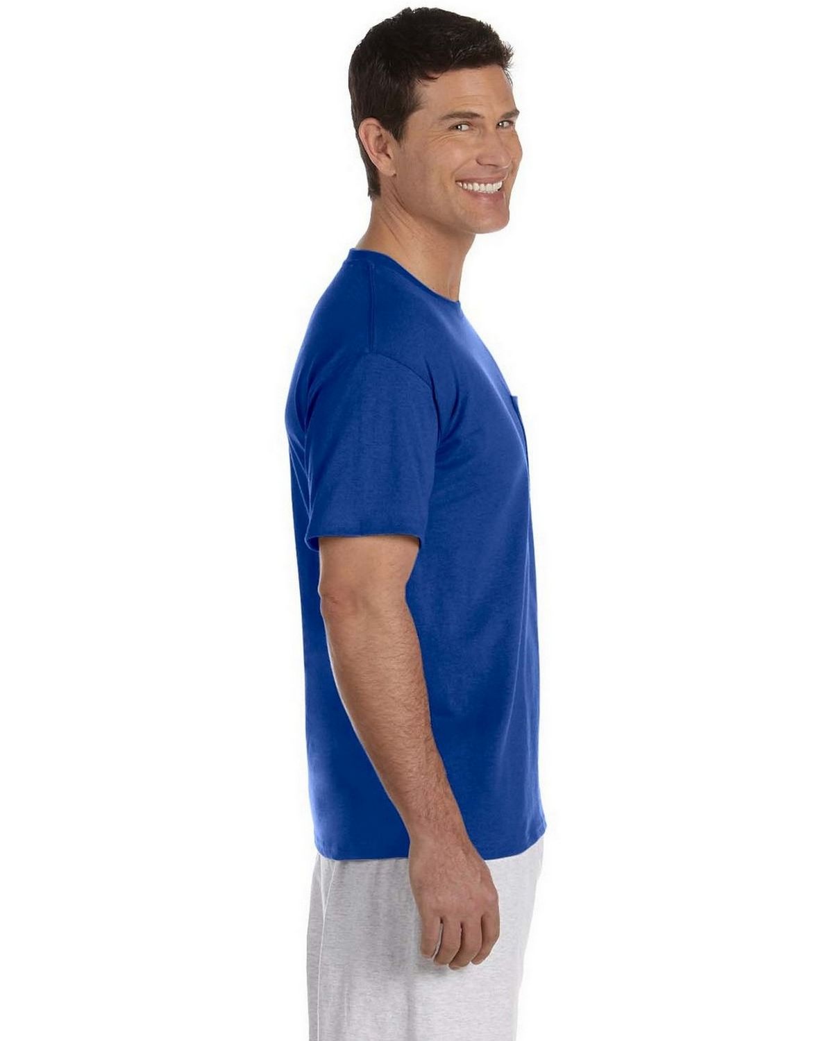 Hanes 5177 50/50 ComfortBlend EcoSmart Pocket T Shirt