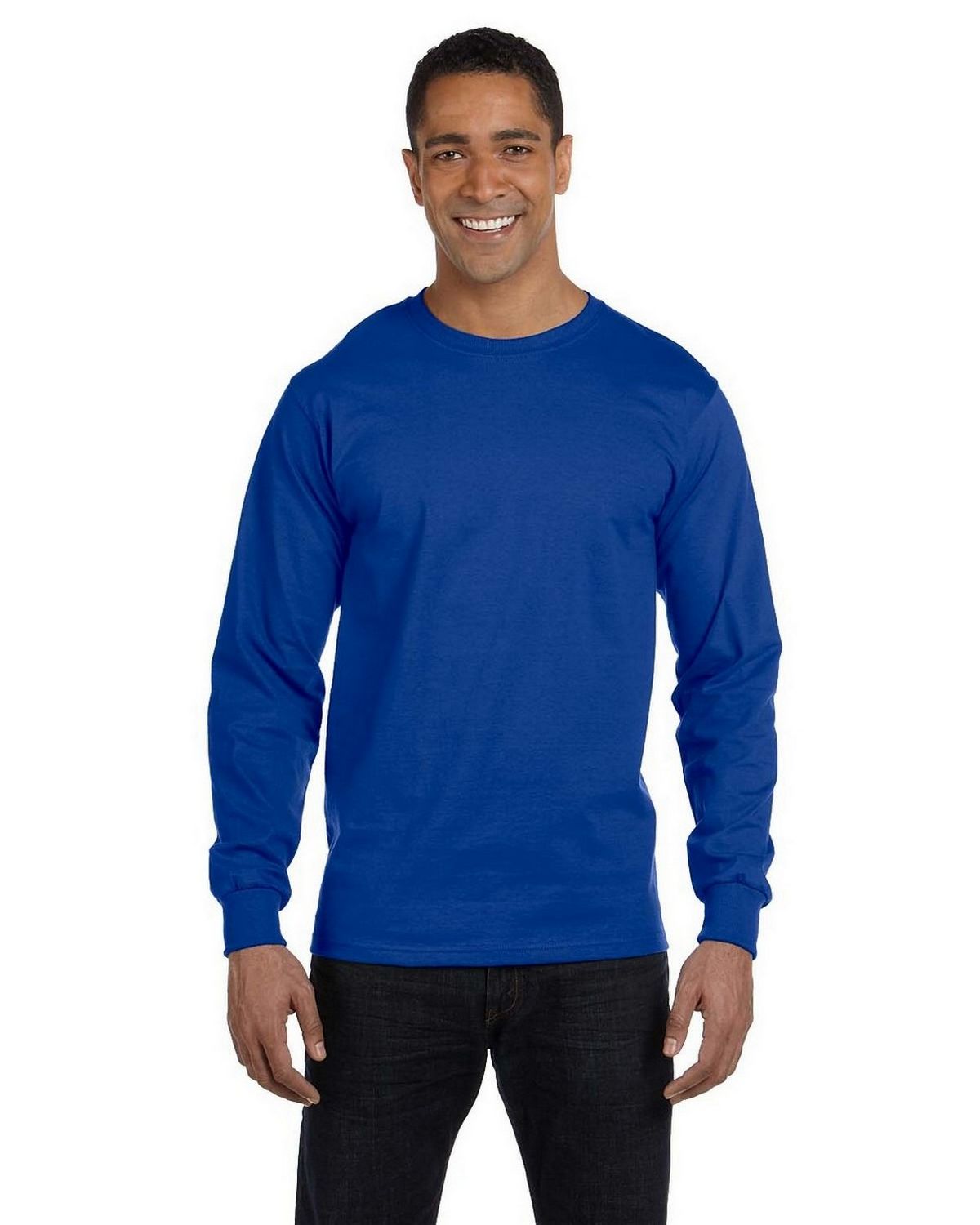 Hanes 5286 100% ComfortSoft Cotton Long Sleeve T Shirt - ApparelnBags.com