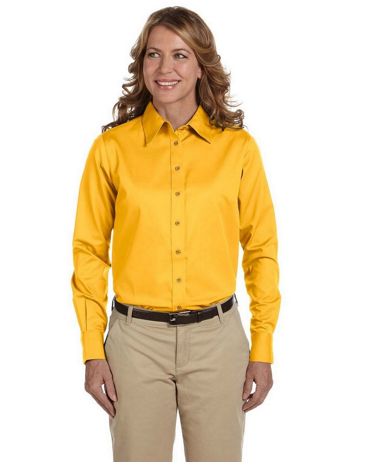 Harriton M500W Ladies Twill Shirt with Stain Release - ApparelnBags.com