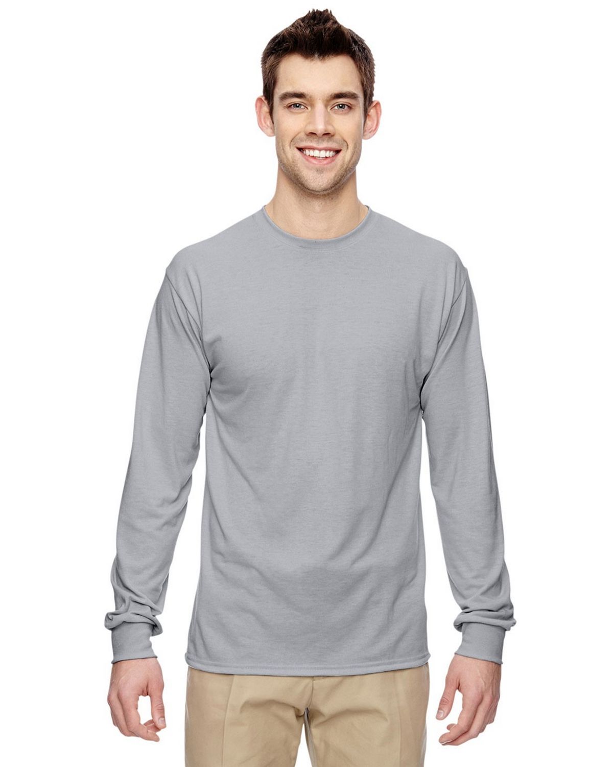 Jerzees 21ML 100% Polyester Long Sleeve T-Shirt - ApparelnBags.com