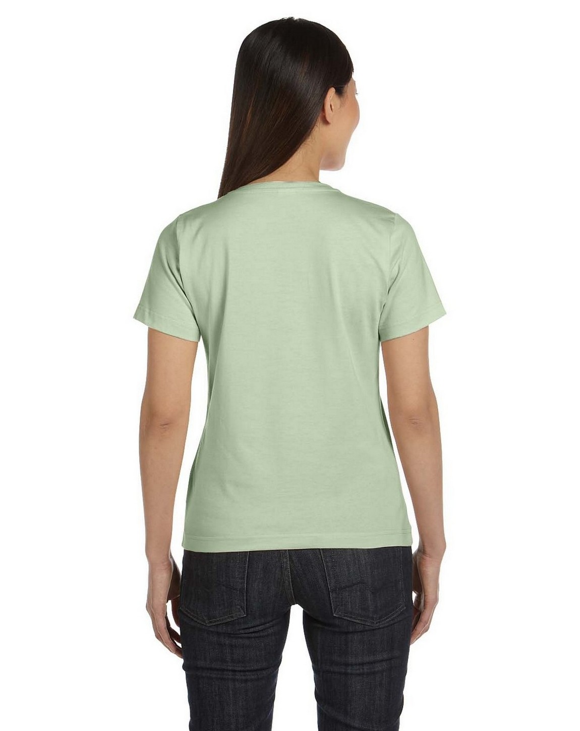 LAT 3580 Women Ringspun Scoop Neck T-Shirt - ApparelnBags.com