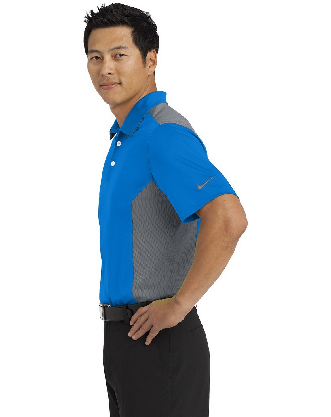 Nike Golf Dri FIT Logo Embroidered Engineered Mesh Polo at ApparelnBags.com