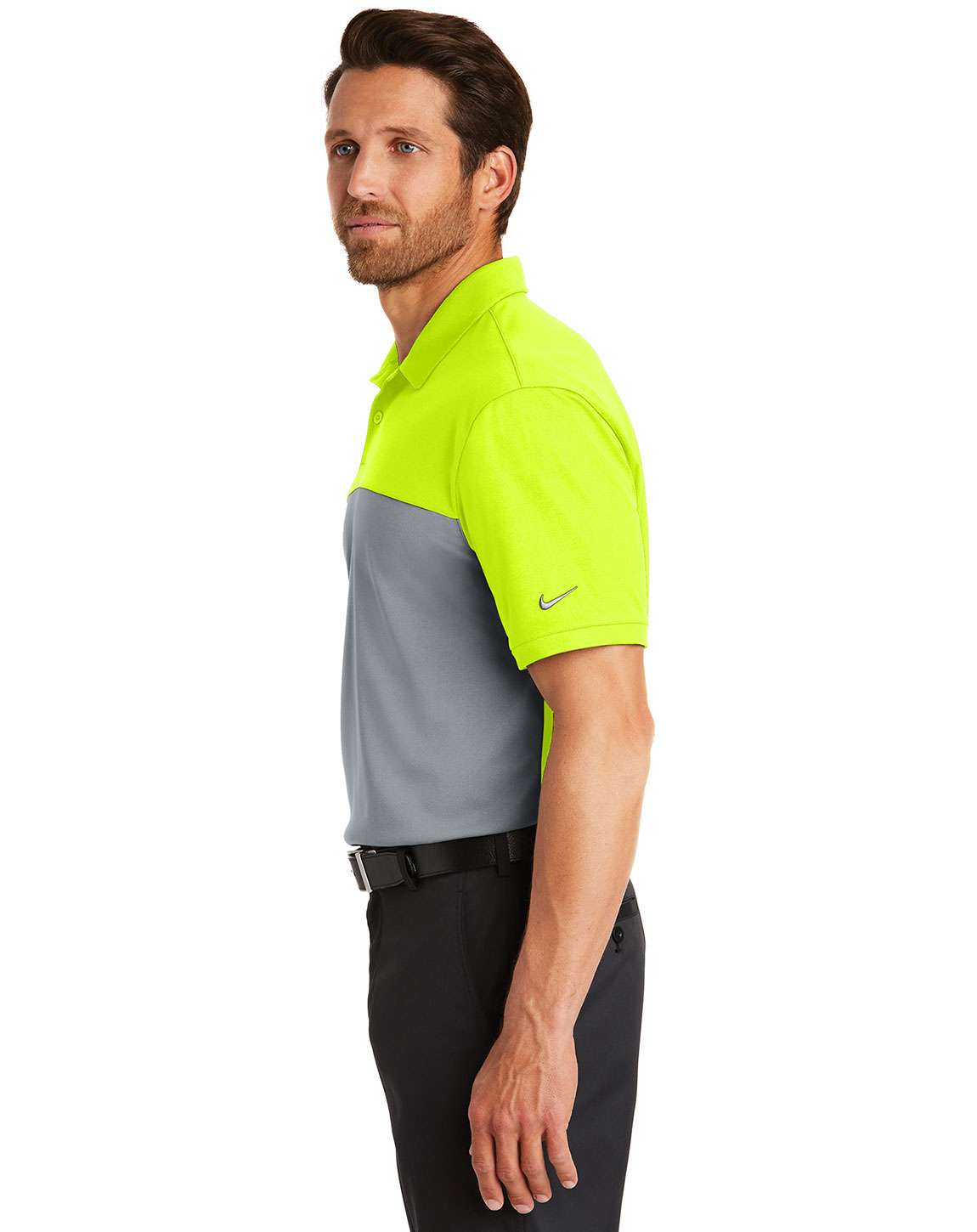 nike colour block polo shirt