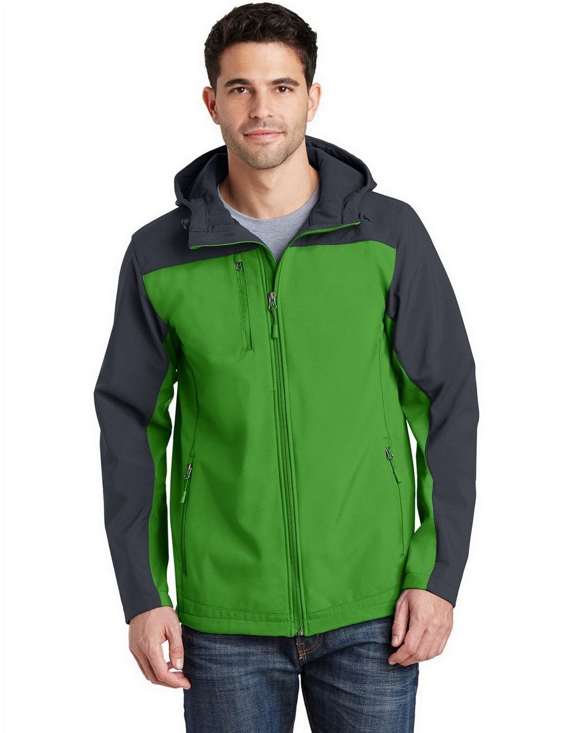 Port Authority J335 Hooded Core Soft Shell Jacket - ApparelnBags.com