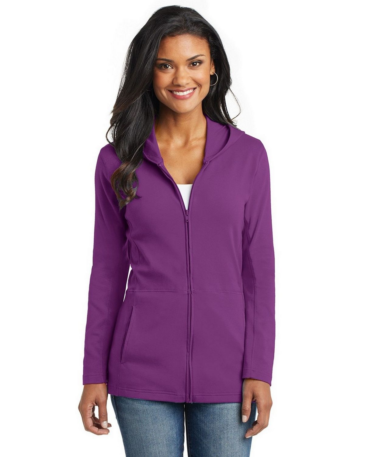 Port Authority L519 Ladies Modern Stretch Cotton Full-Zip Jacket ...