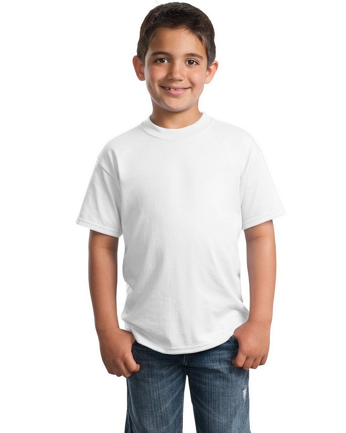 Size Chart for Port & Company PC55Y Youth 50/50 Cotton/Poly T-Shirt