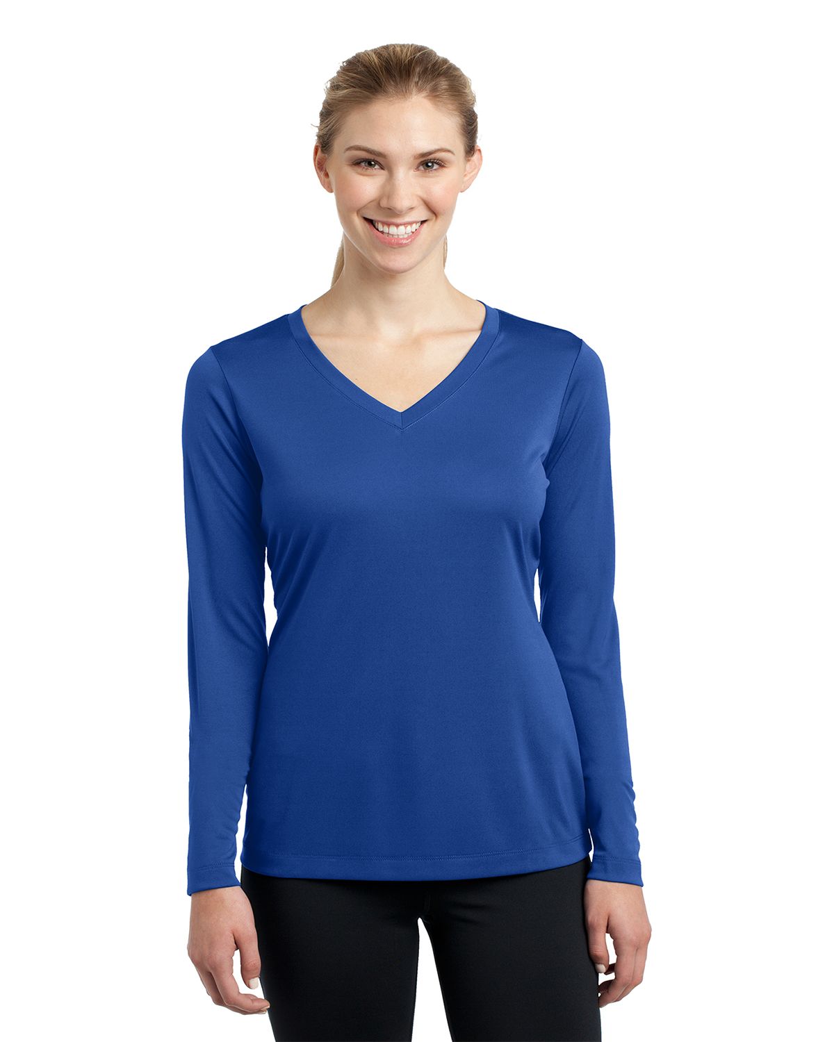 Sport-Tek LST353LS Ladies Long Sleeve V-Neck Competitor Tee by Port ...