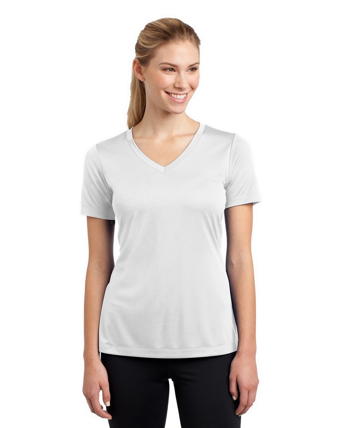 Size Chart for SportTek LST353 Ladies V Neck Competitor Tee by Port
