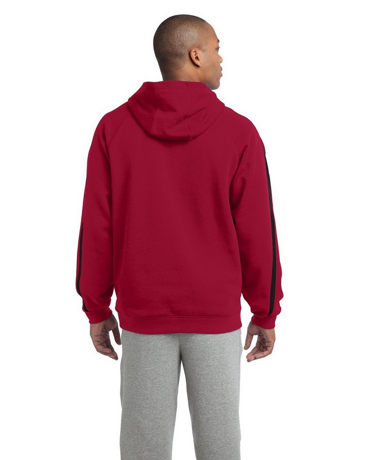 SportTek ST265 Sleeve Stripe Pullover Hooded Sweatshirt by Port