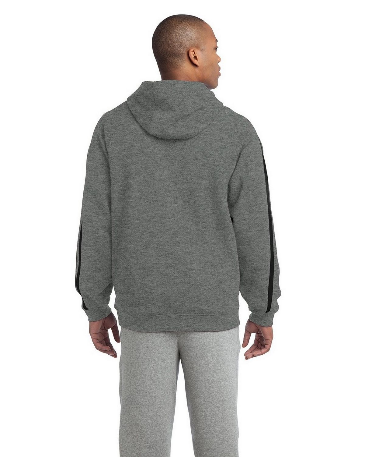 SportTek ST265 Sleeve Stripe Pullover Hooded Sweatshirt by Port