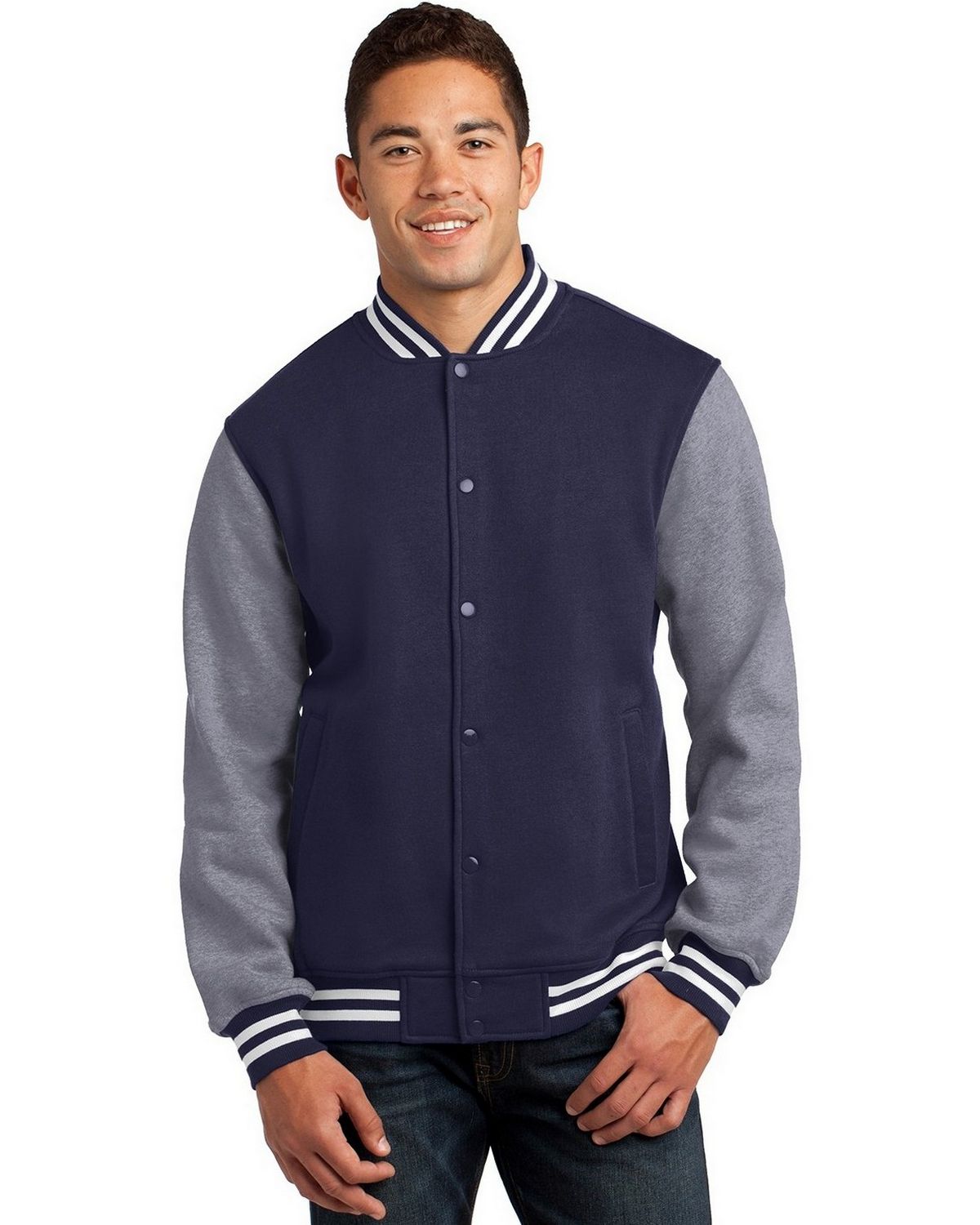 Letter Jackets for Mens Varsity Fleece Jacket Mens Cotton Jacket Blue Fleece Varsity Jacket for Mens