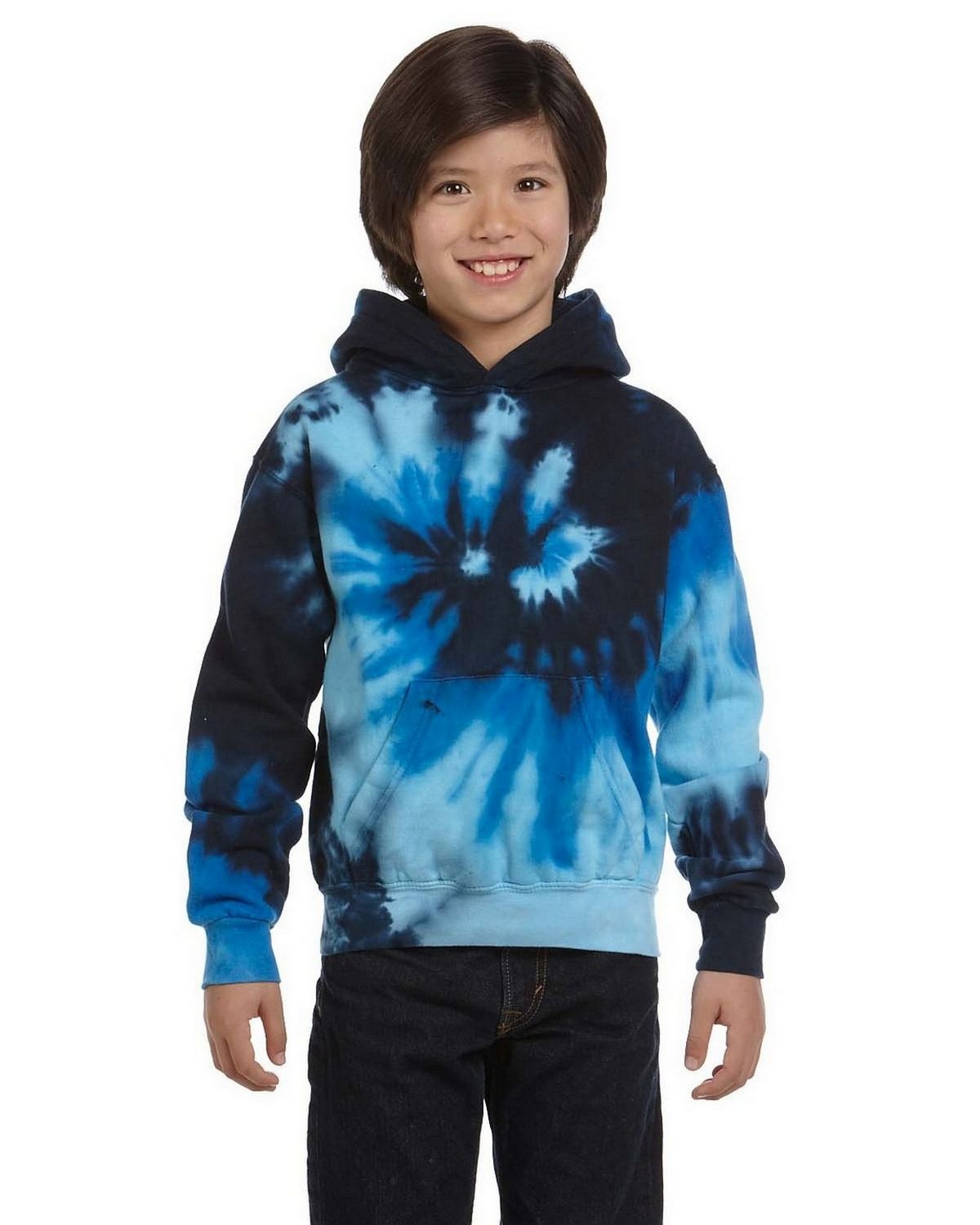 Tie-Dye CD877Y Youth Tie-Dyed Pullover Hood - ApparelnBags.com